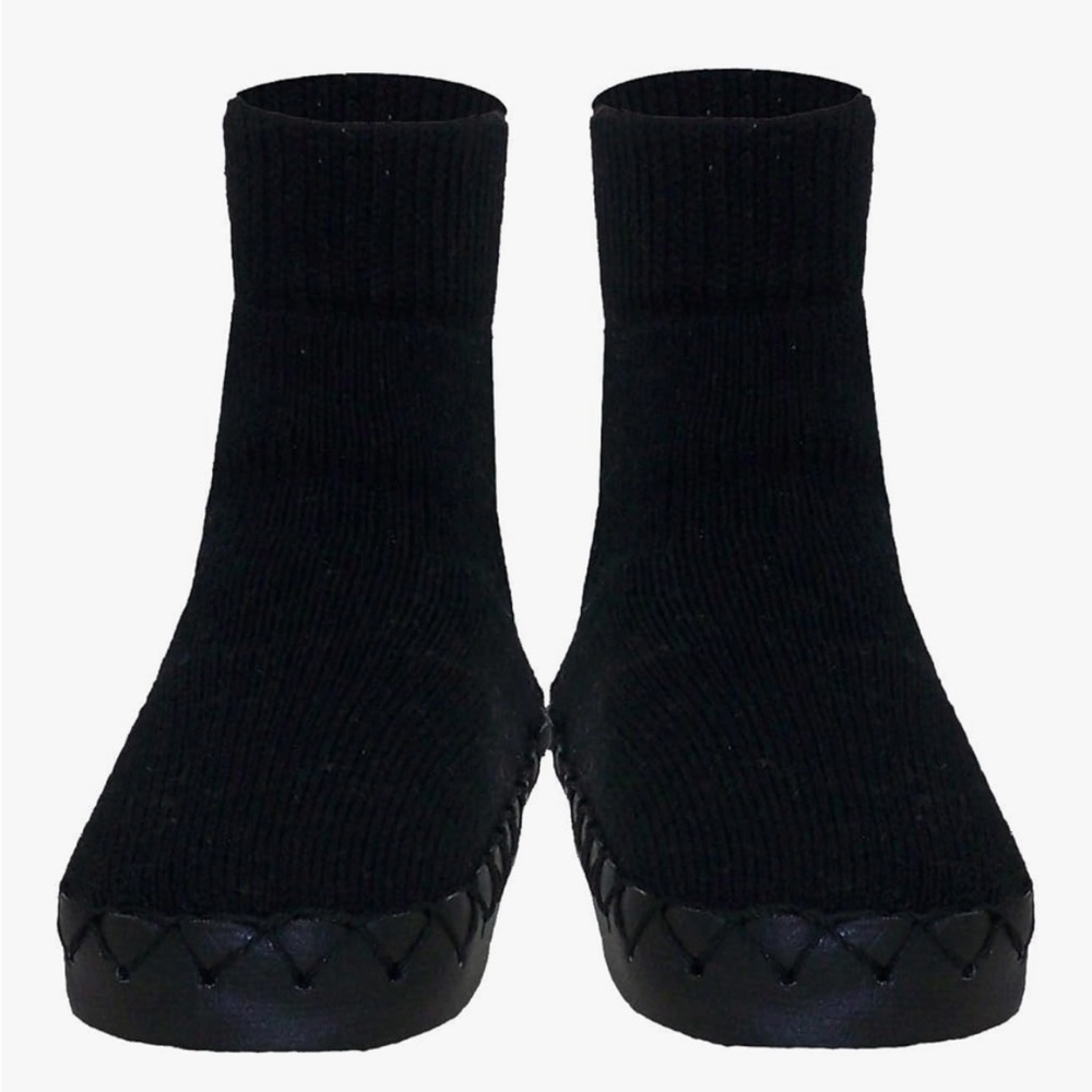 Kids Black Knit Konfetti Booties